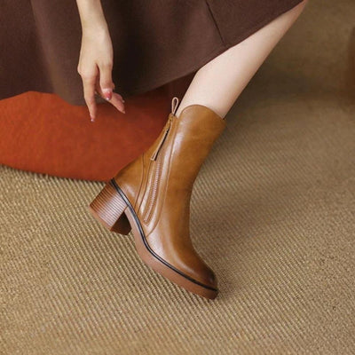 Mira | Chic Leather Ankle Boots