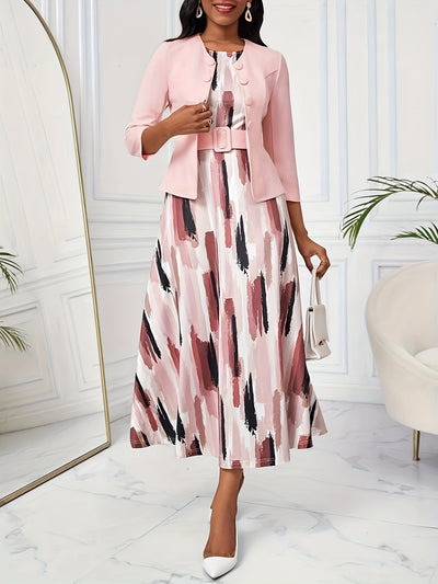 Luxe | Printed Belted Two-Piece