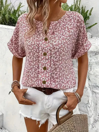 Flora | Notch Wildflower Blouse