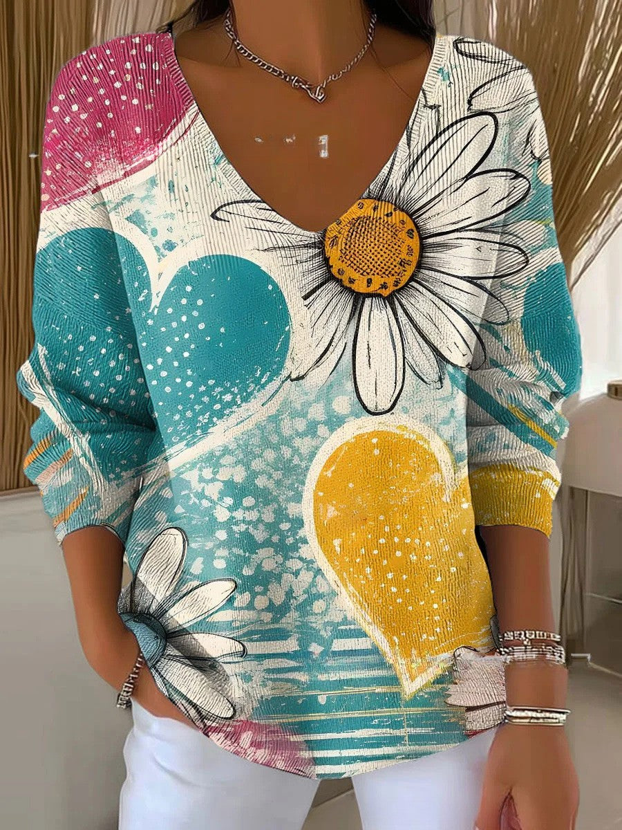 Harlow | Vibrant V-neck Jumper