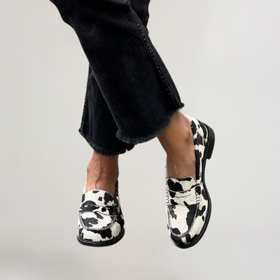 Moocha | Chic Cow-Print Loafers