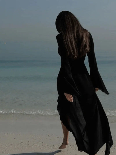 Breezy | Sheer Ruffle Beach Cover-Up