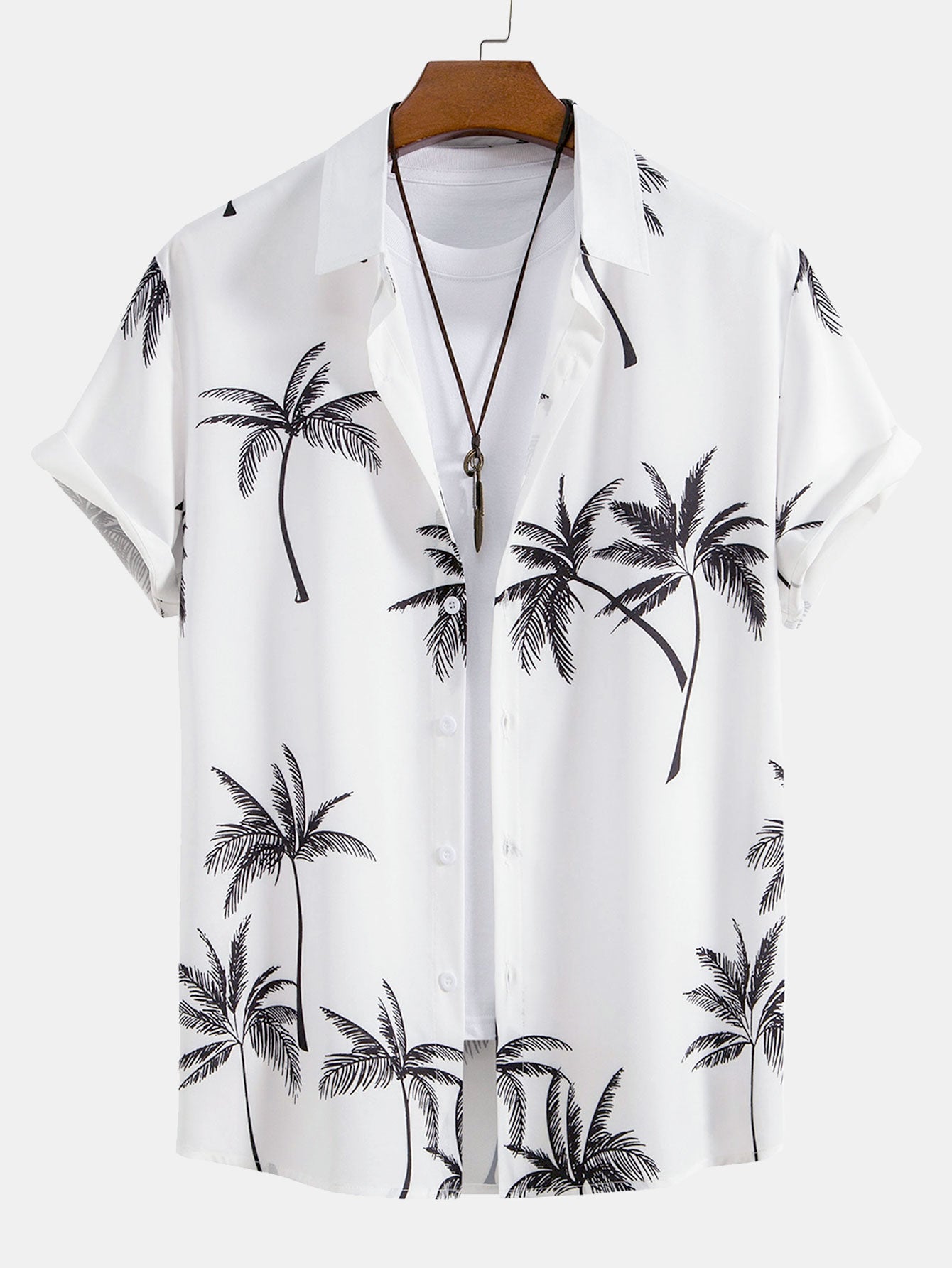 Coastal | Palm Print Shirt & Swim Shorts