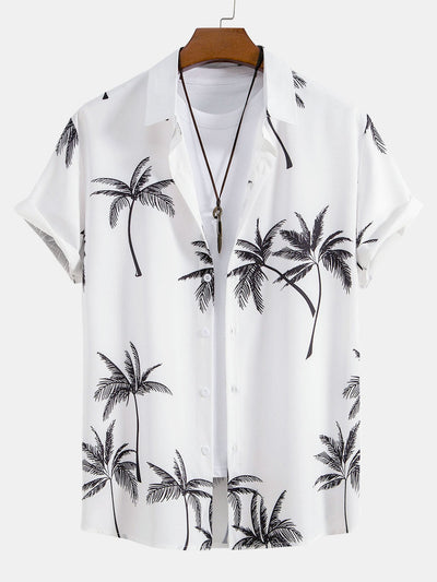 Coastal | Palm Print Shirt & Swim Shorts