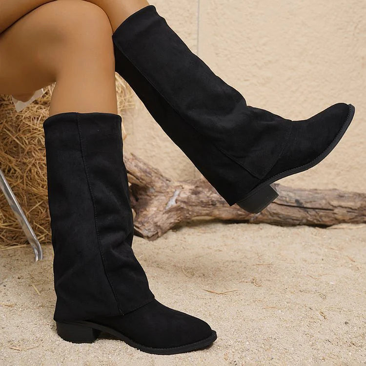 Nala | Suede Knee-High Boots