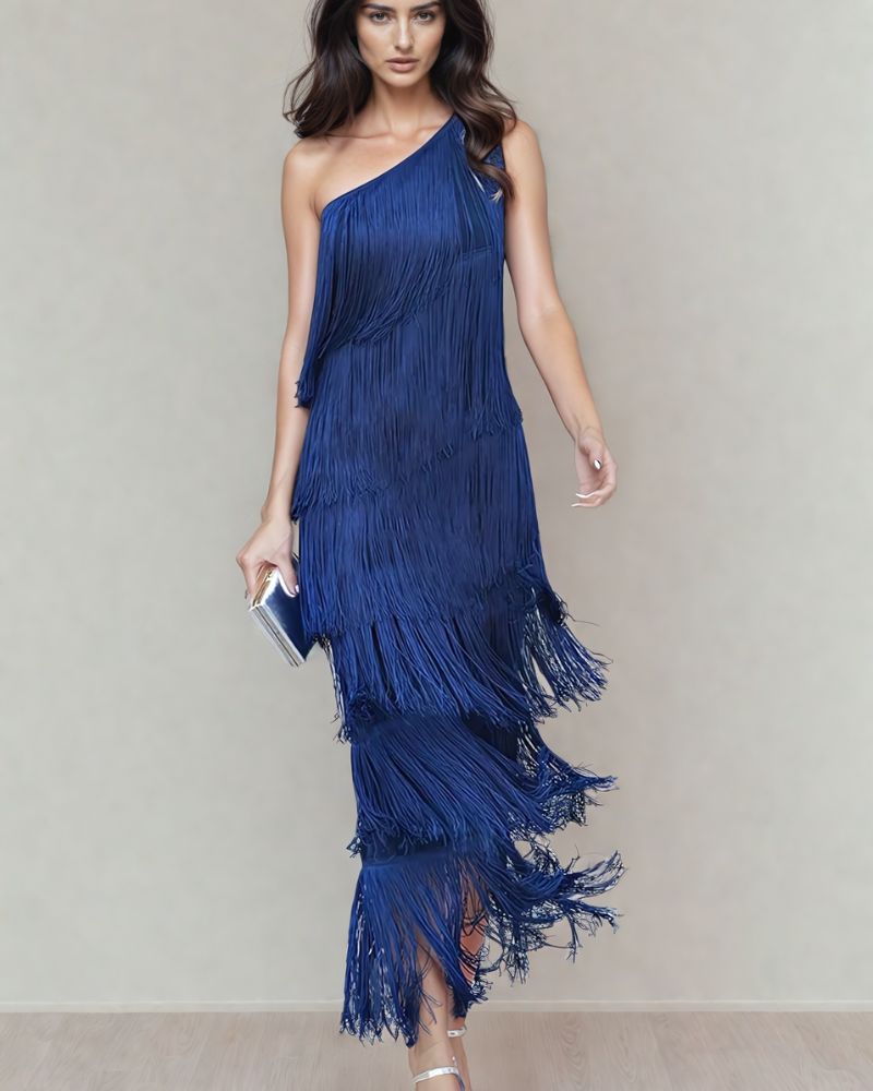 Sable | Chic Fringe Maxi Dress