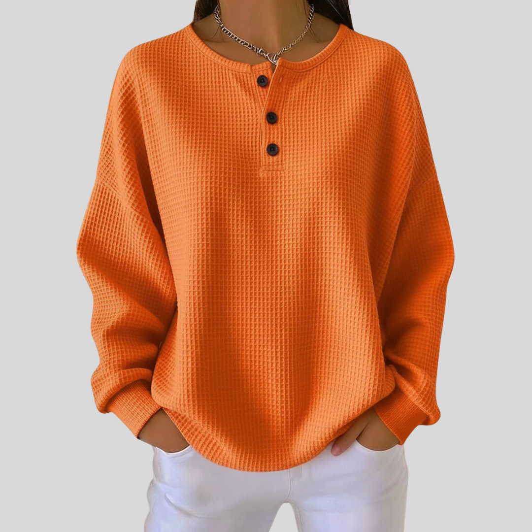 Avery | Chic Collared Sweatshirt