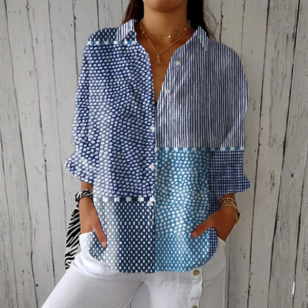 Aqua | Vibrant Patchwork Blouse