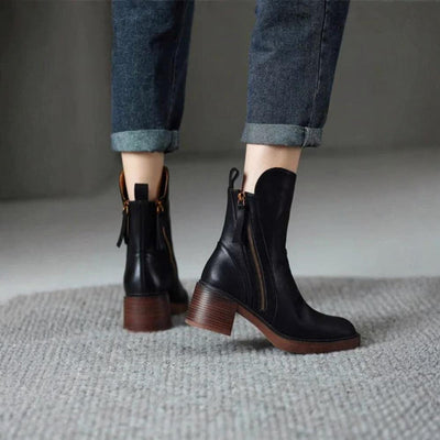 Mira | Chic Leather Ankle Boots