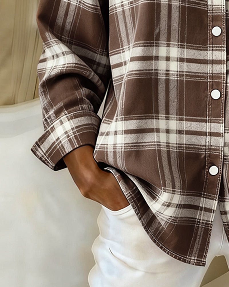 Breezy | Casual Plaid Lapel Shirt