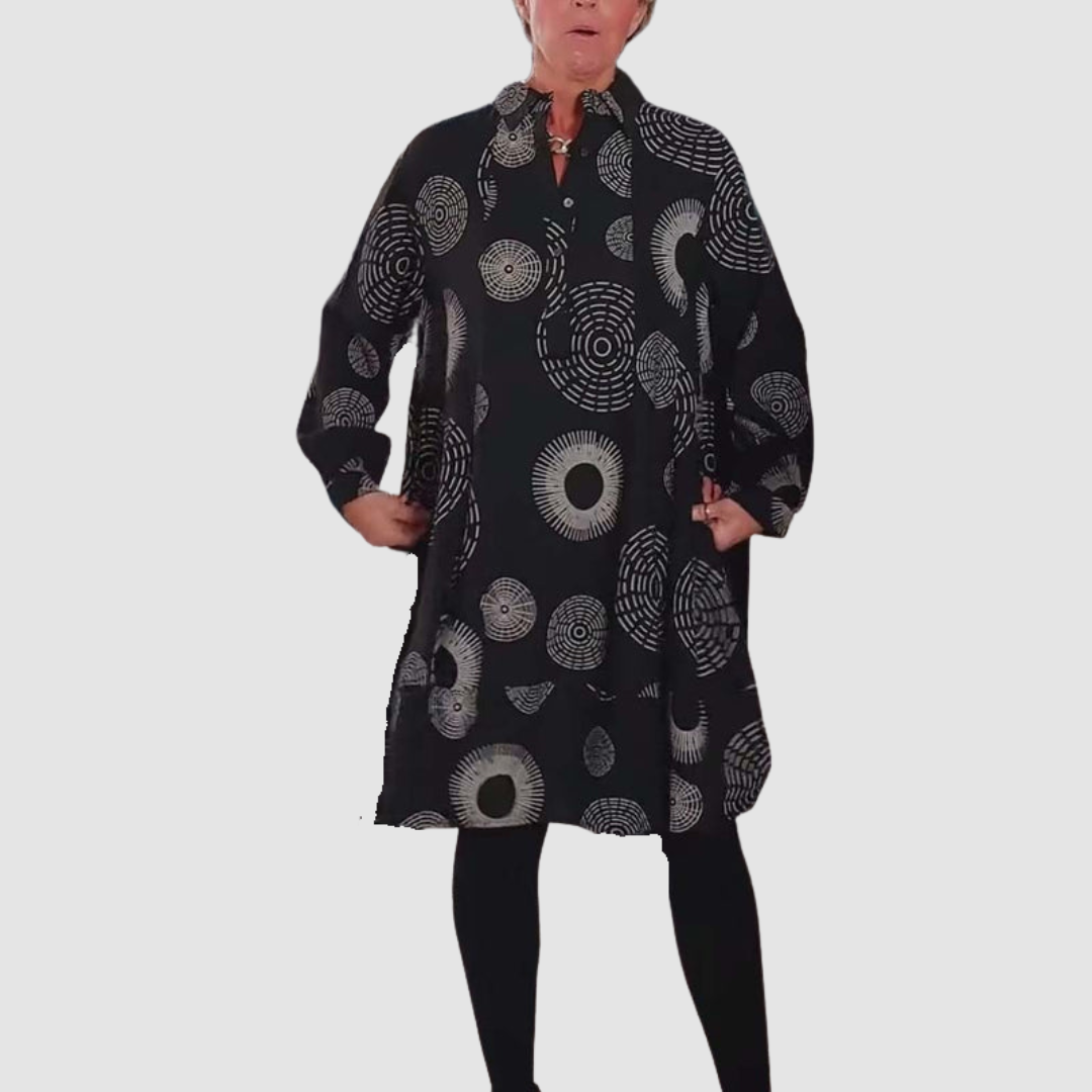 Zara | Chic Geometric Lapel Dress