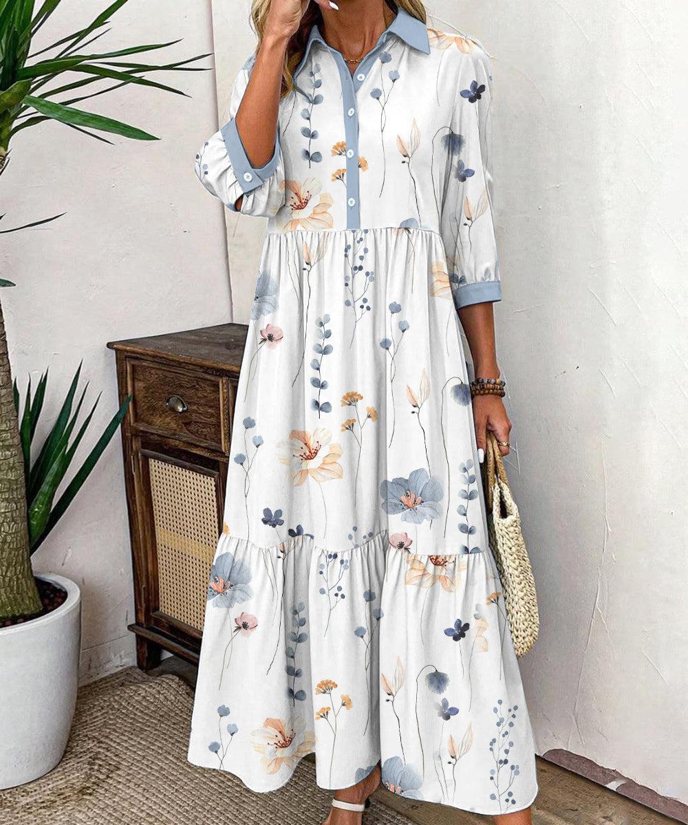Elara | Chic Printed Maxi Dress