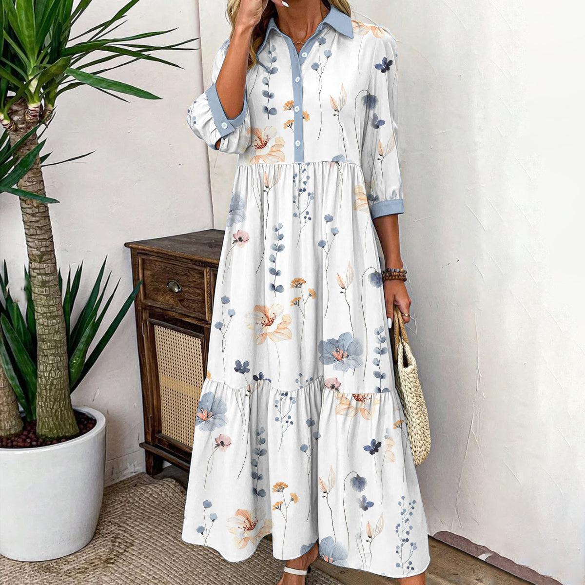 Elara | Chic Printed Maxi Dress