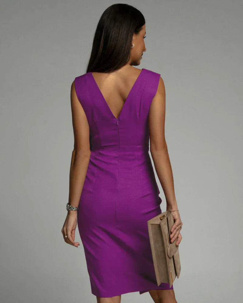 Fiora | Fitted V-Neck Dress