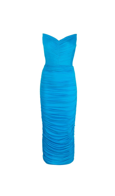 Azure | Chic Strapless Midi Dress