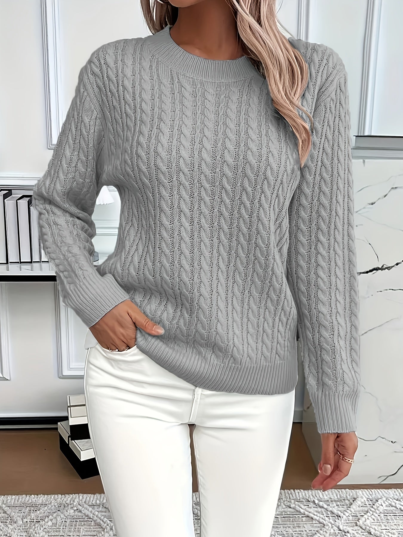Cleo | Cozy Cable Knit Sweater