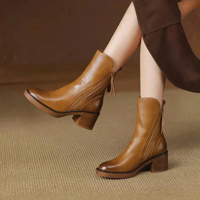 Mira | Chic Leather Ankle Boots