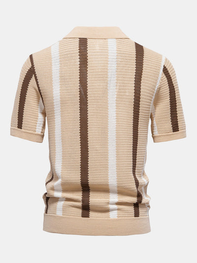 Cove | Stripe V-Neck Polo & Trousers