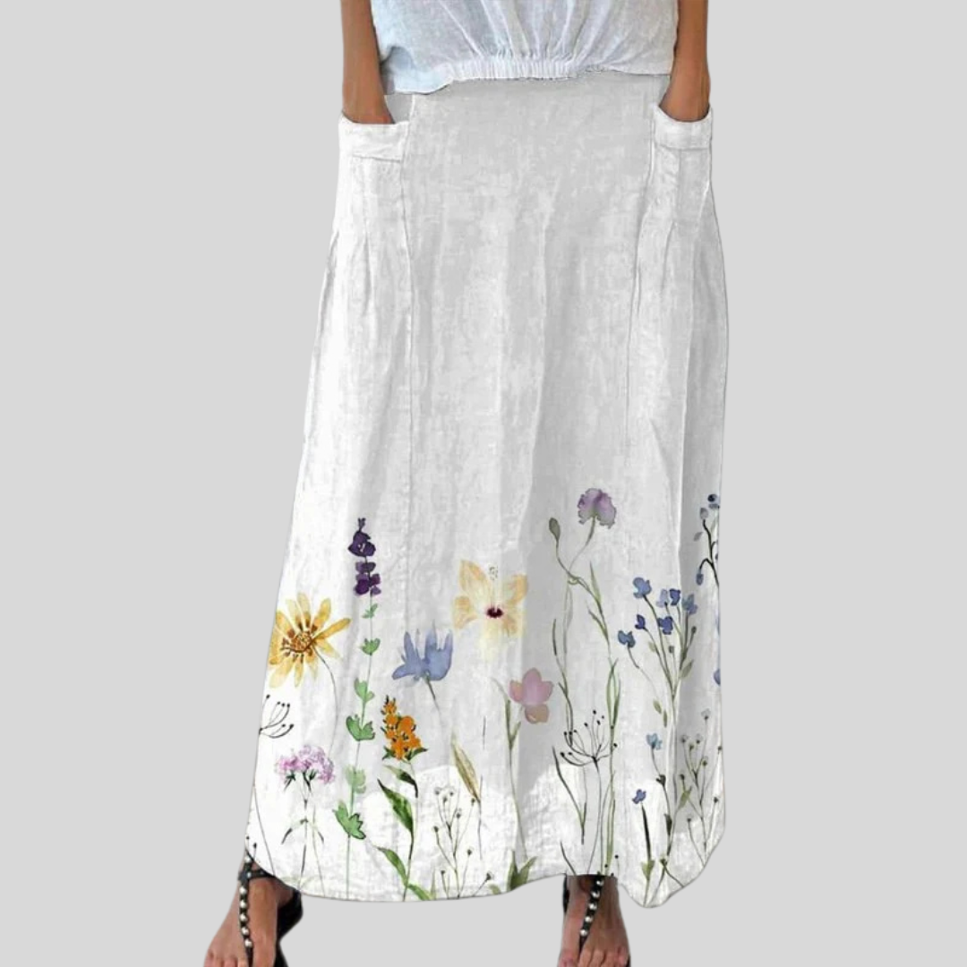 Meadow | Vibrant Linen Pocket Skirt