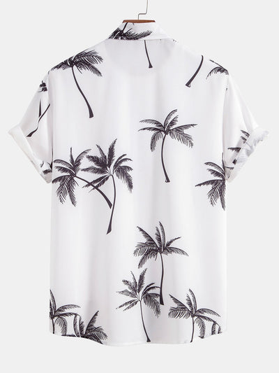 Coastal | Palm Print Shirt & Swim Shorts