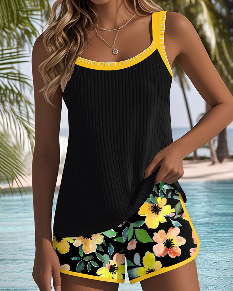 Luna | Chic Floral Tankini Set