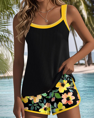 Luna | Chic Floral Tankini Set