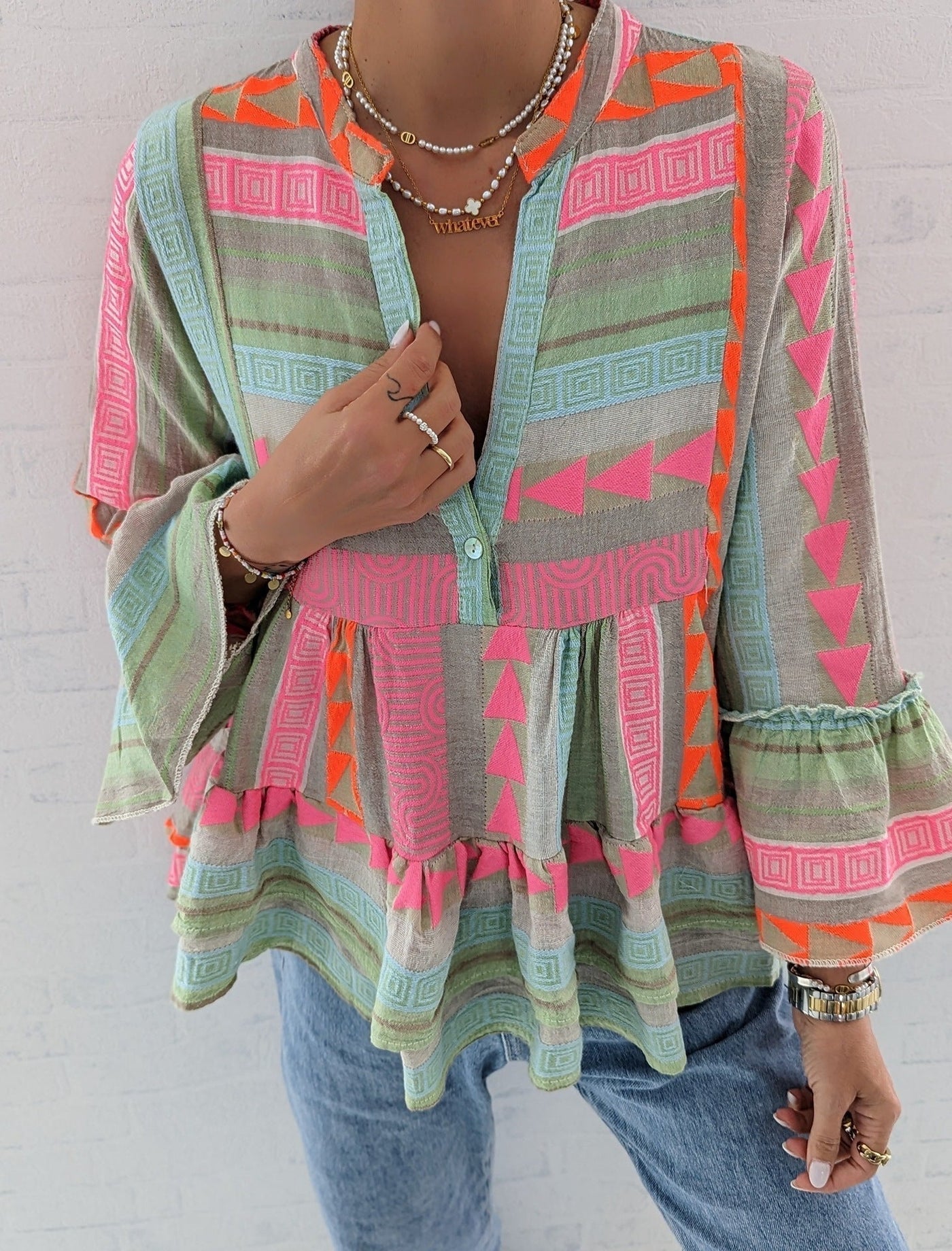 Siren | Bohemian Print Top