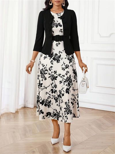 Luxe | Printed Belted Two-Piece