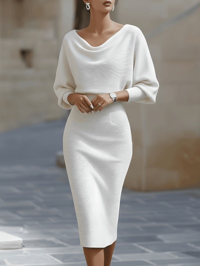 Lyra | Chic Draped Midi Dress