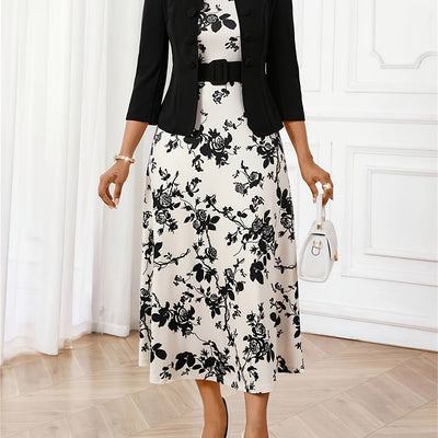 Luxe | Printed Belted Two-Piece