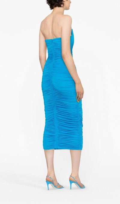 Azure | Chic Strapless Midi Dress