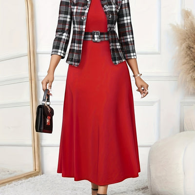 Luxe | Printed Belted Two-Piece