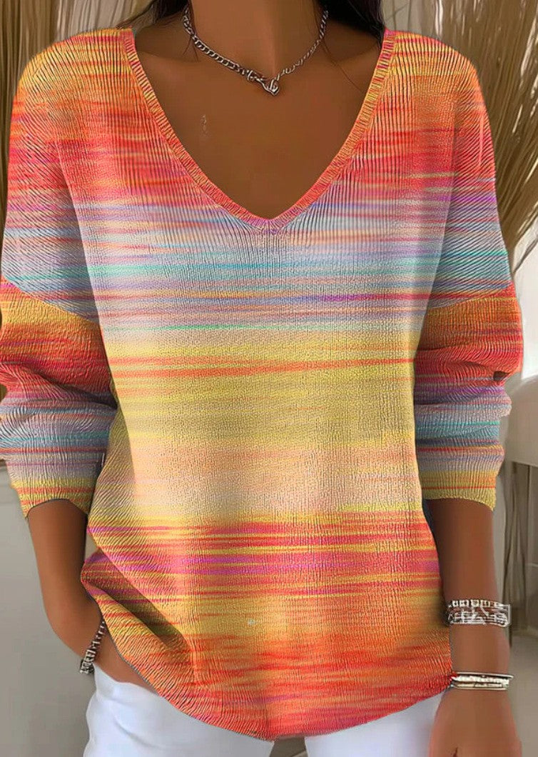 Zara | Vibrant V-Neck Jumper