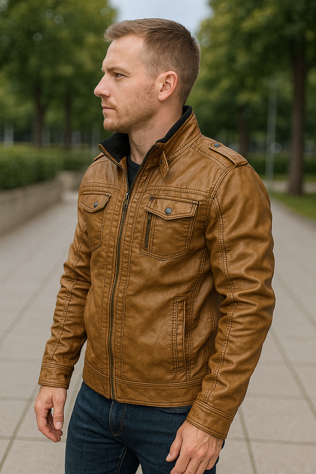 Ryder | Chic PU Biker Jacket