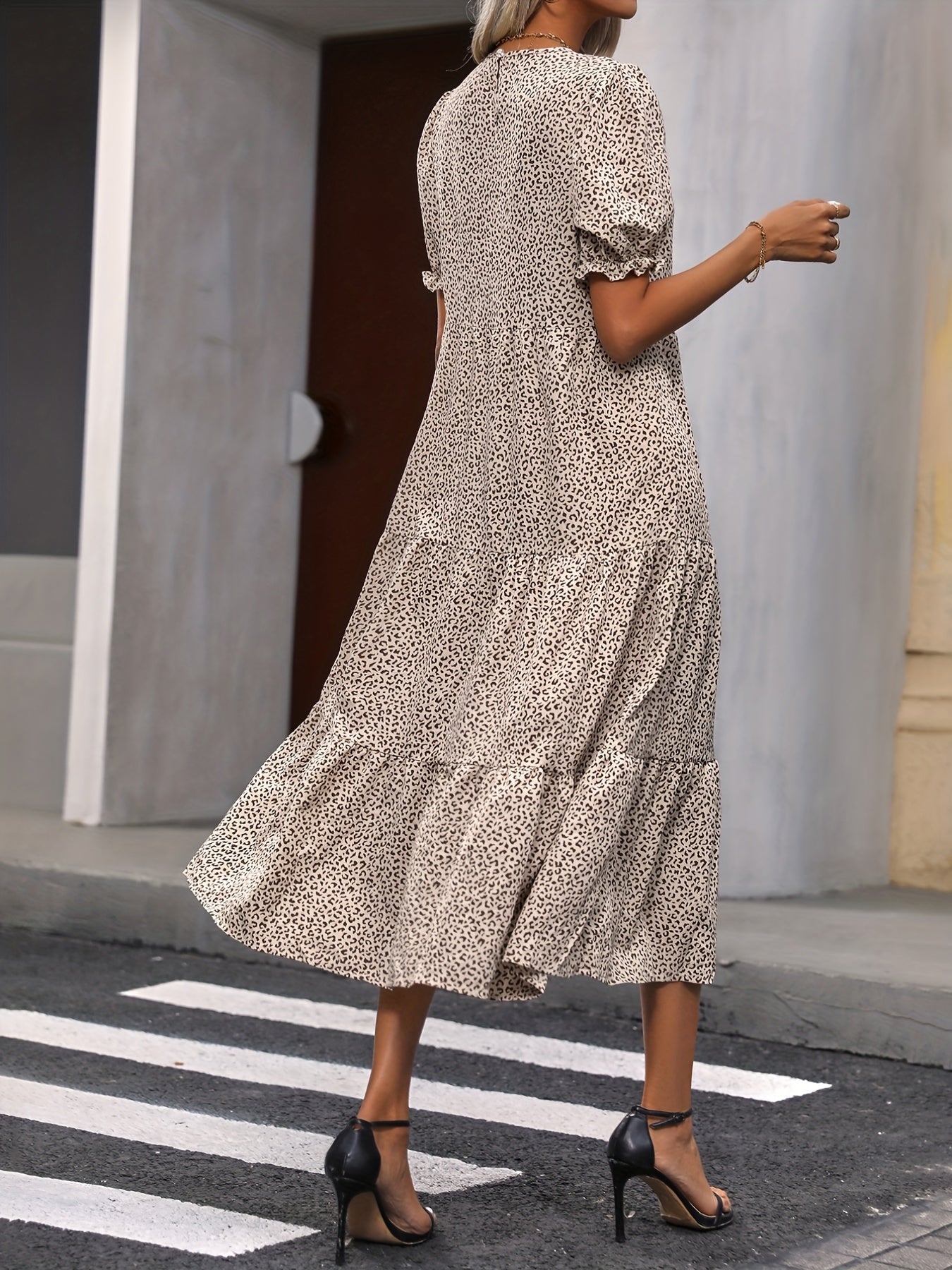 Luna | Tiered Puff Sleeve Dress