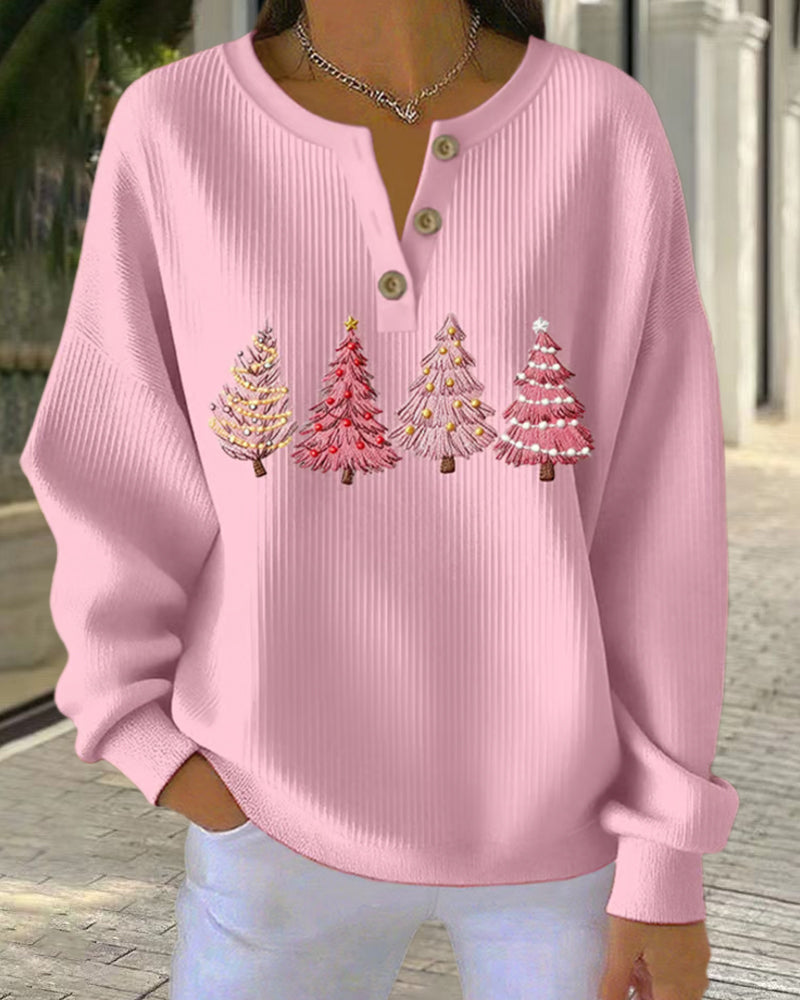 Tinsel | Festive Tree Print Sweatshirt