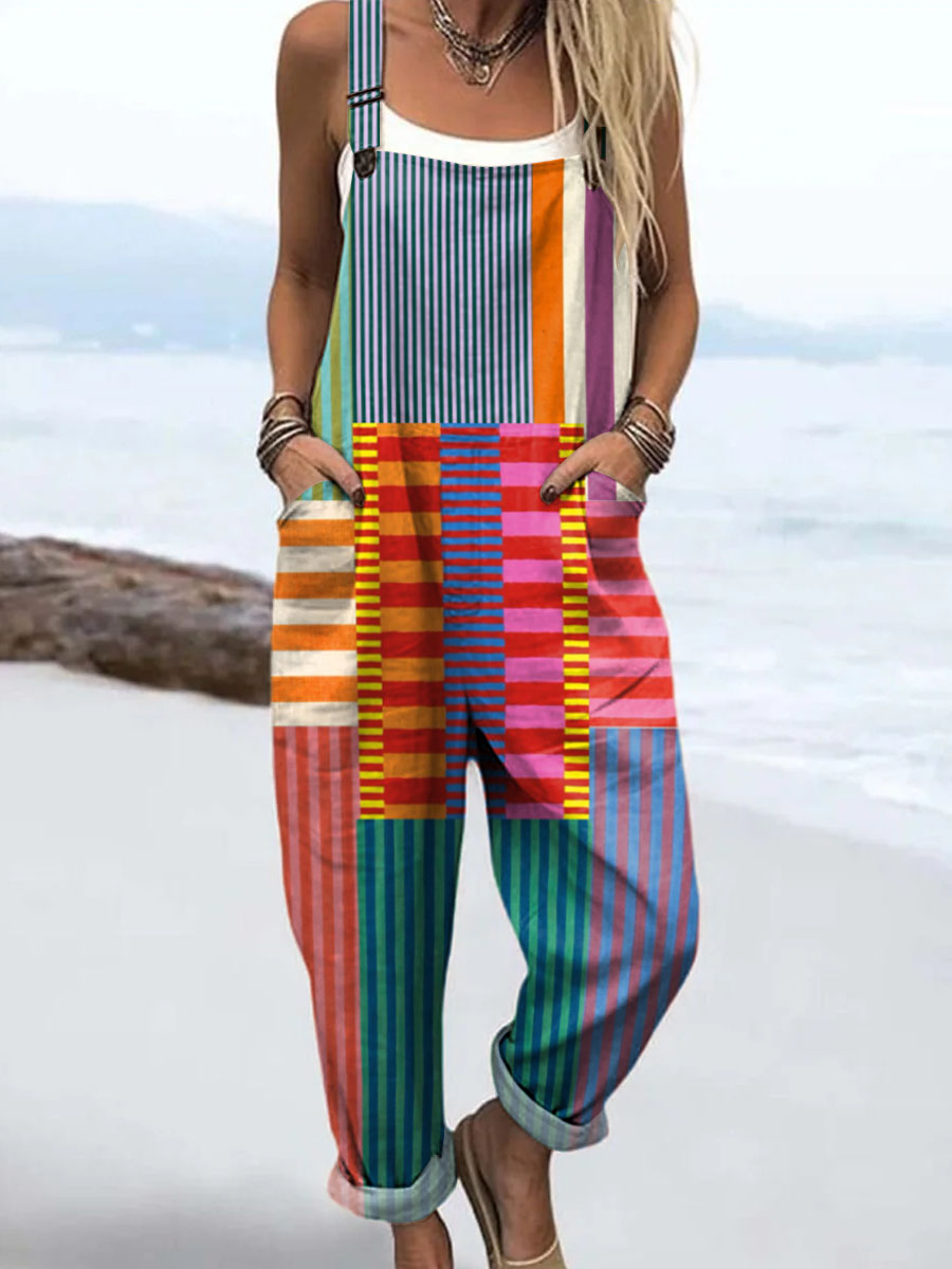 Zara | Vibrant Striped Jumpsuit