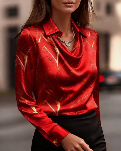 Luxe | Satin Long-Sleeved Blouse