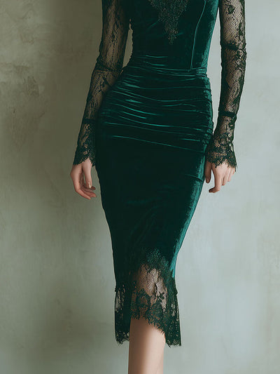 Verve | Luxurious Velvet Lace Dress