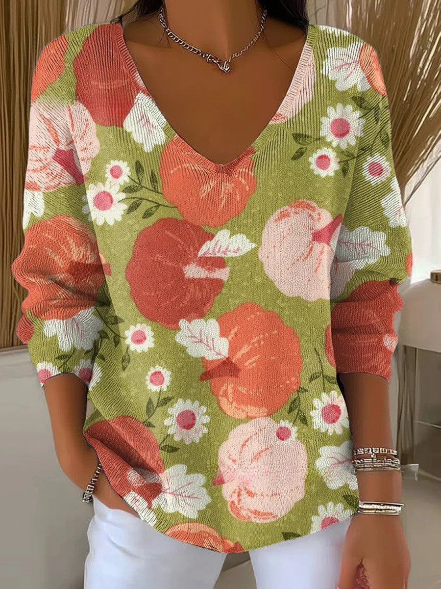 Juno | Vibrant V-neck Jumper