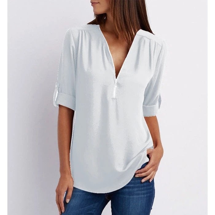 Gwen | Stylish Zipper Blouse