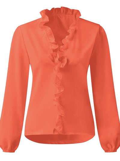 Maisie | Ruffled V-Neck Blouse