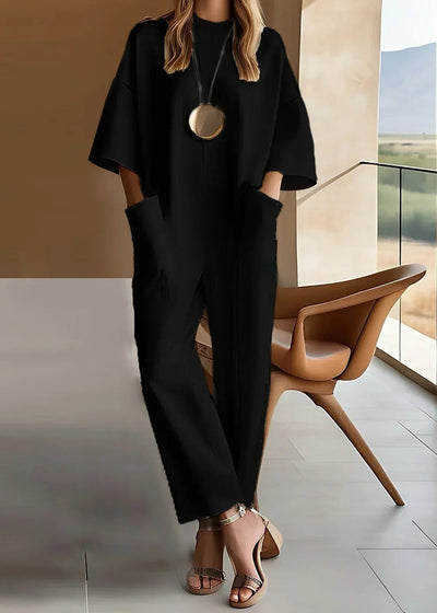 Sable | Chic Short-Sleeve Jumpsuit
