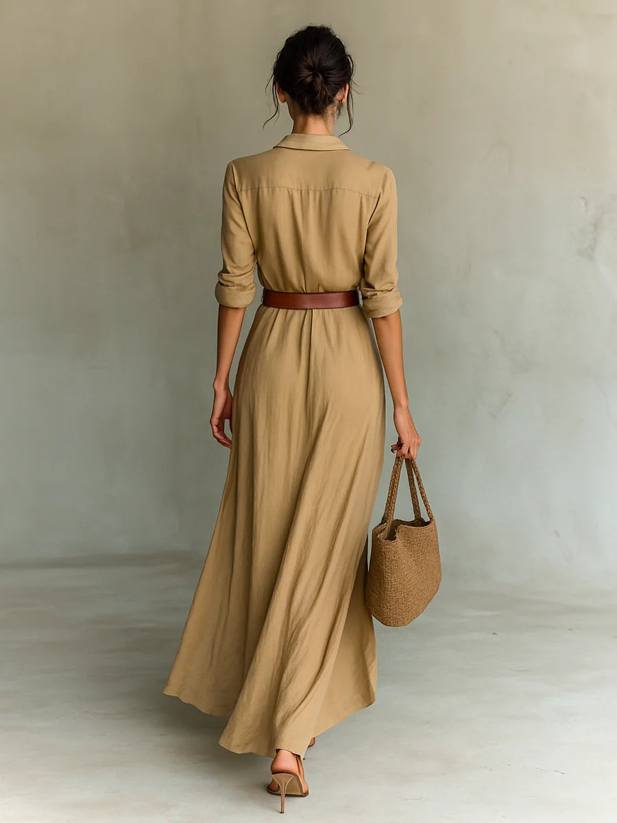 Zara | Chic Belted Maxi Dress