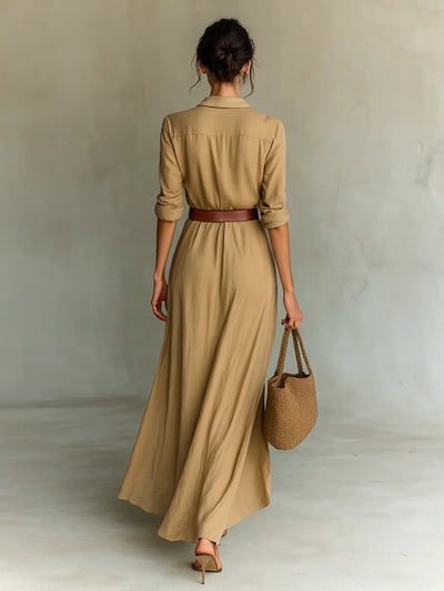 Zara | Chic Belted Maxi Dress
