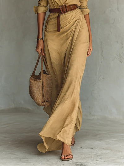 Zara | Chic Belted Maxi Dress