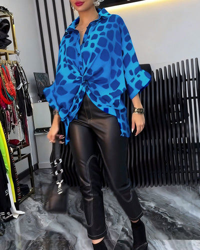 Zara | Chic Leopard Print Blouse