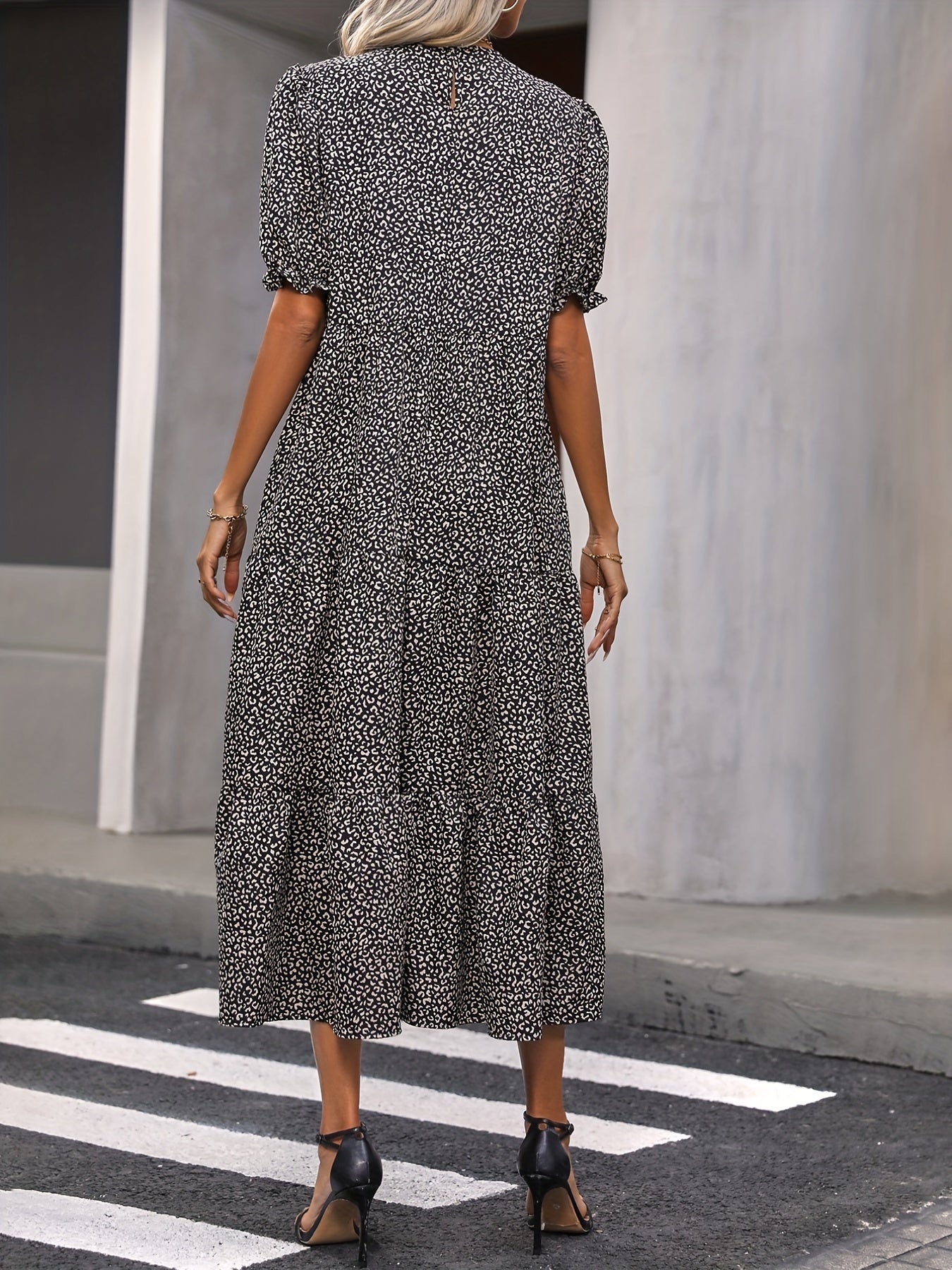 Luna | Tiered Puff Sleeve Dress