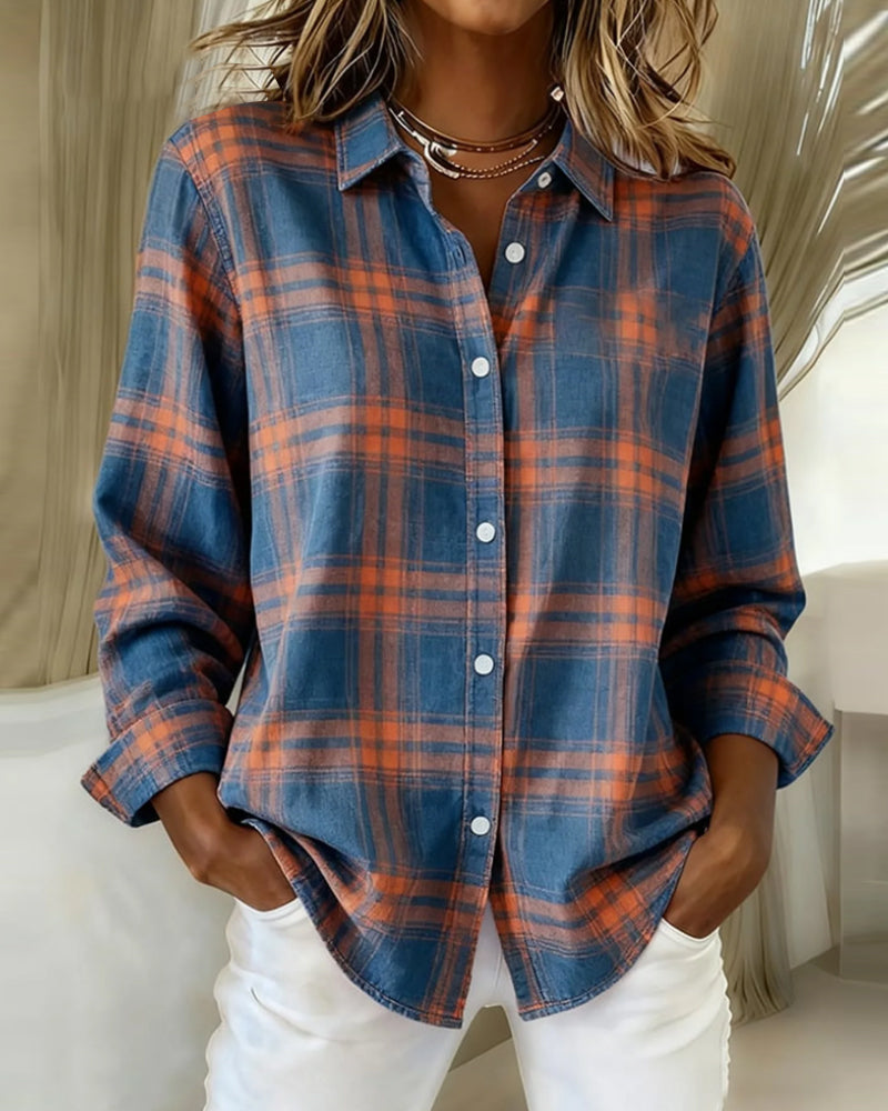 Breezy | Casual Plaid Lapel Shirt