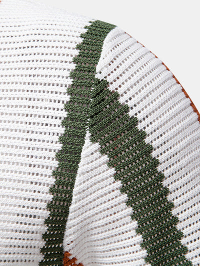 Cove | Striped V-Neck Polo & Trousers